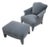 Vintage Postmodern Donghia Luciano Lounge Chair & Ottoman Newly Reupholstered in Mohair For Sale
