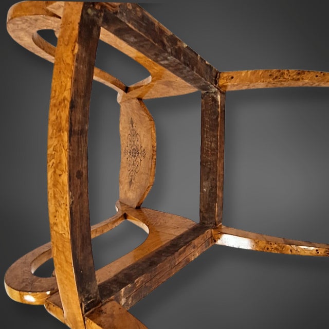 Biedermeier Russian Baltic Armchairs in Curly Birch, 1835, Set of 4 For Sale - Image 17 of 18