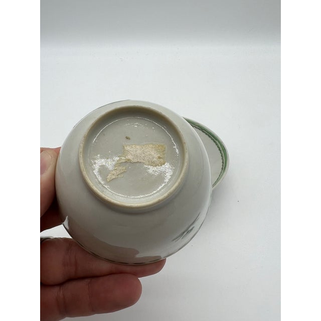 Late 18th Century Green Decorated Chinese Export Porcelain Cup and Saucer, Circa 1800 For Sale - Image 5 of 12