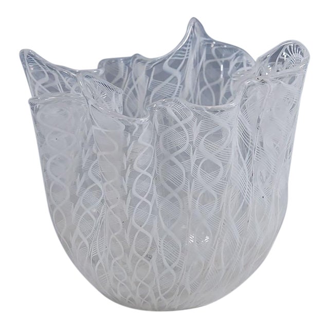 Fazzoletto Zanfirico Vase by Fulvio Bianconi for Venini, Venice Murano 1950s For Sale