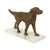 1930s Art Deco Gold-Colored Zamak Dog on Marble Base For Sale - Image 5 of 14