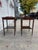 Pair of Vintage Hepplewhite Style Mahogany Side Tables With Pierced Galleries and Lower Shelves For Sale - Image 12 of 12
