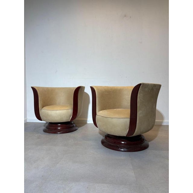 Art Deco Tulip Lounge Chair from Hotel Le Malandre For Sale - Image 3 of 11
