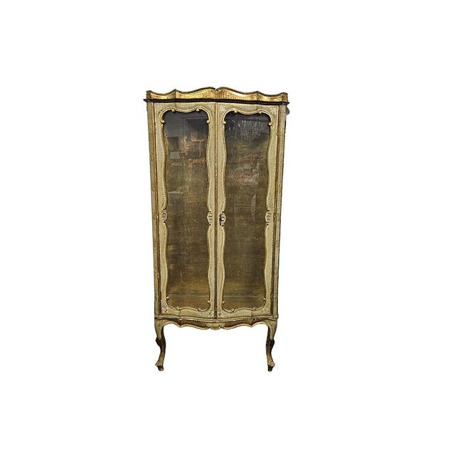 Gilt Lacquered Display Cabinet, 1920s For Sale - Image 6 of 6