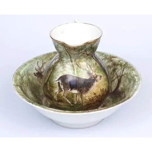 Europe. Bowl D 38 cm, Jug h 24.5 cm.