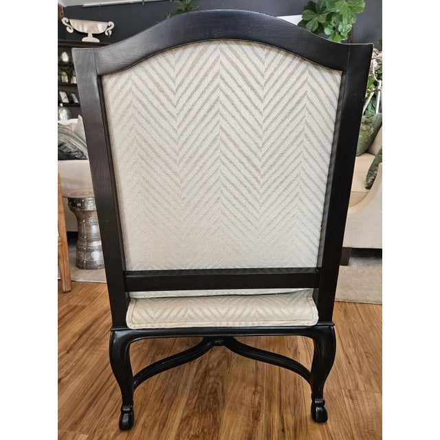 Black & Ivory Bergere Lounge Chair For Sale - Image 4 of 8