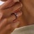 Mid 20th Century Vintage Ruby Diamond Platinum Five Stone Ring, Size 6.25 For Sale - Image 5 of 6