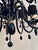 Italian Myran Allan Luxury Lighting Italian Black Swarovski Crystal and Murano Glass Chandelier For Sale - Image 3 of 6