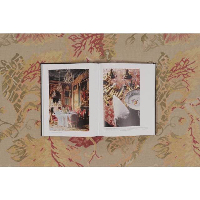 Vintage Oversized Aubusson Rug in Golden-Beige with Pink Florals - Rug & Kilim For Sale - Image 9 of 10