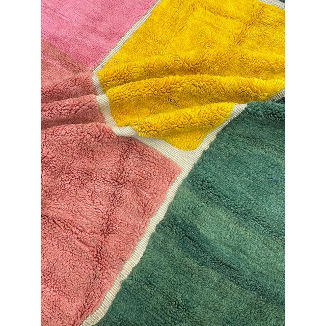 Textile Moroccan Handwoven Abstract Wool Rug, 2010s For Sale - Image 7 of 10