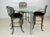 2000s Custom Highly Polished Wrought Iron Swivel Highchairs or Barstools Detailed Iron Work- Set of 3 For Sale - Image 11 of 12