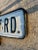 Mid-Century Modern Vintage or Antique Incased Metal Double Sided “Merwin Rd” Street Sign For Sale - Image 3 of 7