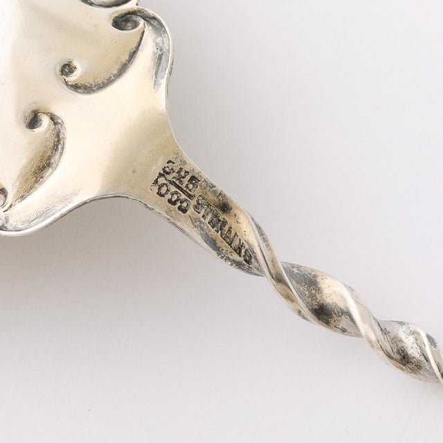 Arts & Crafts Movement Sterling Silver Olive Pick & Scoop, Whiting Manufacturing For Sale - Image 9 of 9