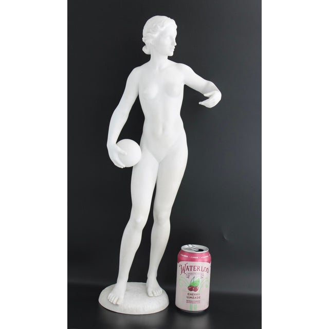 VTG Rosenthal Large 22" Nude Female Athlete Sculpture by Max Fritz, C1930 For Sale - Image 12 of 12