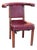 Mid 20th Century English Cock Fighting Chair in Red Leather With Reading Flap For Sale