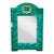Vintage Faux Malachite Picture Frame With Brass Medallion For Sale