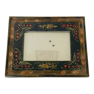 Vintage Handpainted Butterflies Photo Picture Frame For Sale