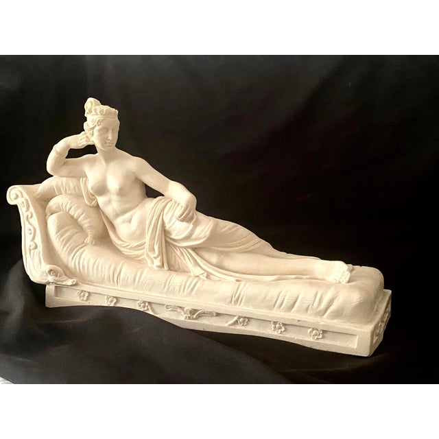 Mid 20th Century Mid 20th Century Sculpture by Amilcare Santini Depicts Pauline Bonaparte Borghese Sister of Napoleon Bonaparte. For Sale - Image 5 of 17