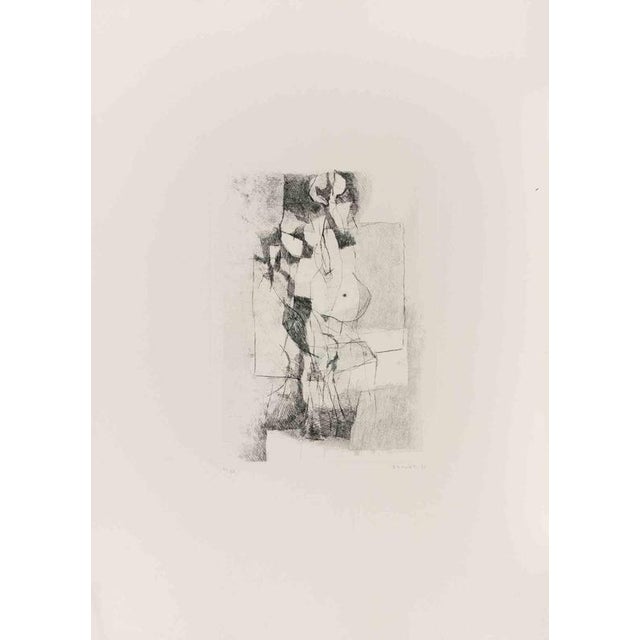 Enzo Brunori, Abstract Composition, Etching, 1977 For Sale - Image 3 of 3