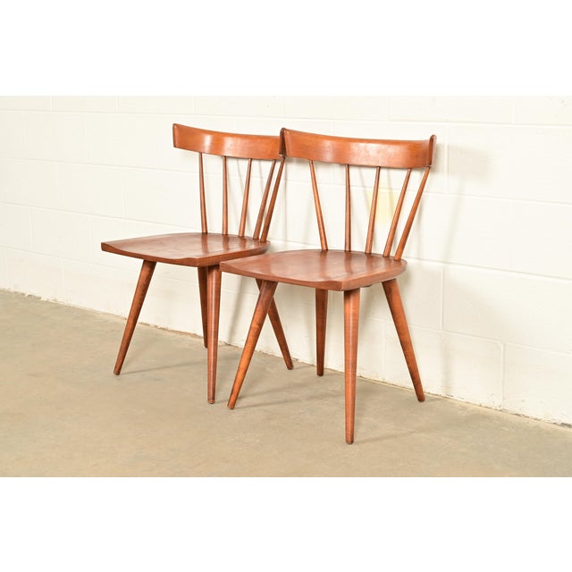 Mid-Century Modern Paul McCobb Planner Group Mid-Century Modern Spindle Back Side Chairs or Dining Chairs, Pair For Sale - Image 3 of 14