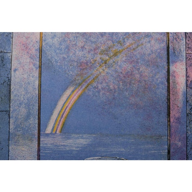 Pierre Garcia-Fons, Composition à la fenêtre Aqua, Lithograph For Sale - Image 4 of 8