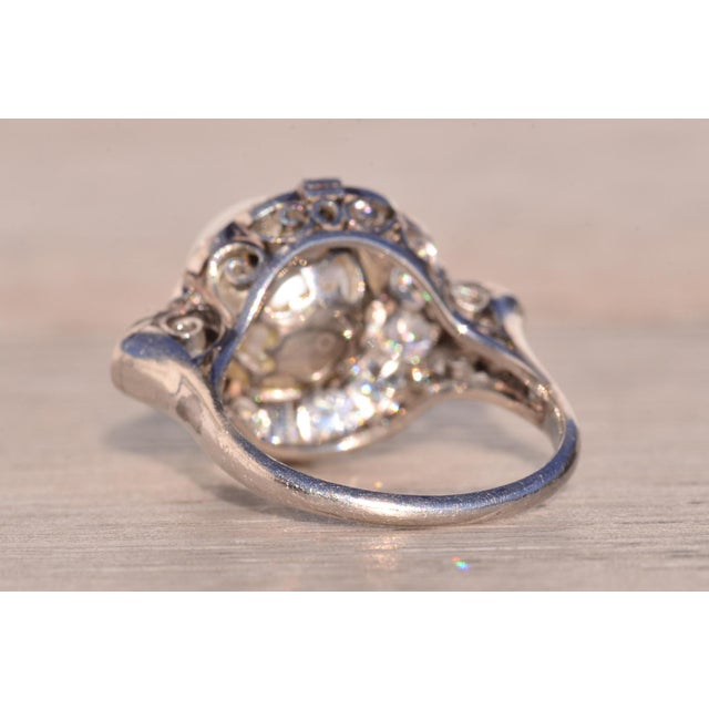 The 114th Avenue: Antique Natural Pearl and Diamond Ring in Platinum For Sale In Philadelphia - Image 6 of 11
