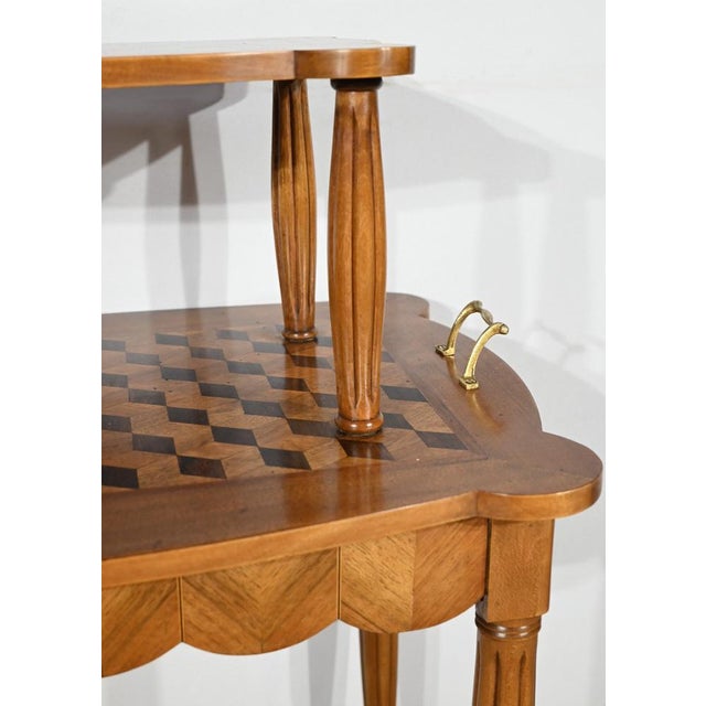Marquetry Side Table, 1940s For Sale - Image 13 of 18