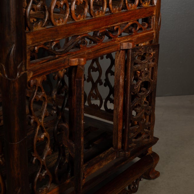 Antique Vietnamese Pagoda Bird Cage For Sale - Image 4 of 12