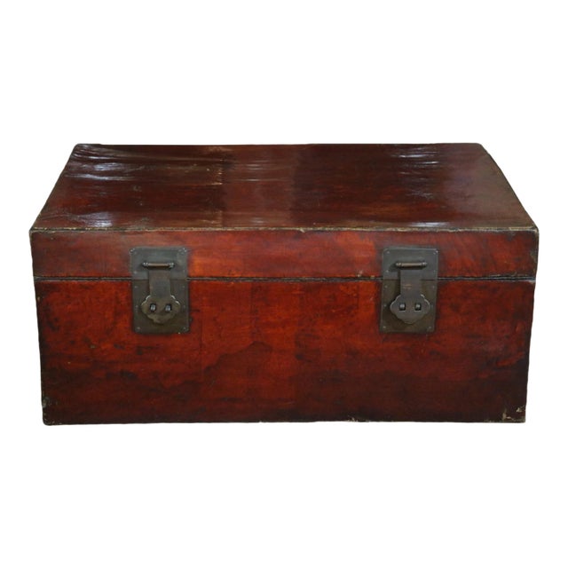 Chinese Leather Trunk For Sale