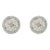 18k Gold Natural Diamond Halo Cluster Wedding Stud Earrings- 2 Pieces For Sale