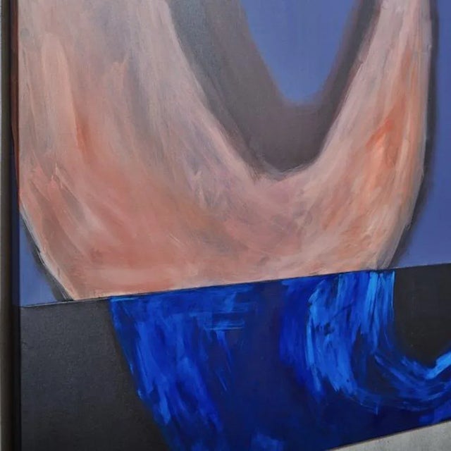 Abstract Mixed-Media Painting, Dry Feet in the Ocean by Amela Rasi, Germany 2022 For Sale - Image 4 of 10