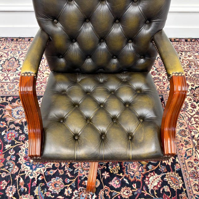 English Office Chair from Wade Chesterfield For Sale - Image 6 of 8