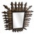 Brutalist Wrought Iron Sunburst Mirror, 1960s For Sale