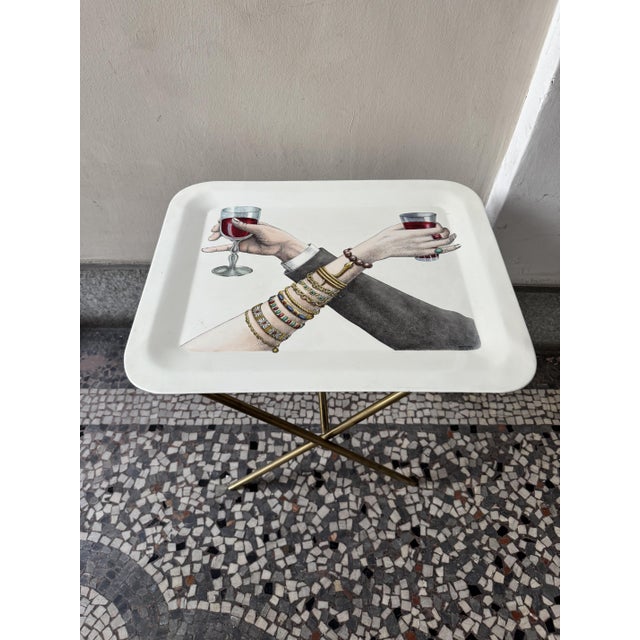 Brindisi Tray by Piero Fornasetti, Italy, 1950s For Sale - Image 10 of 11
