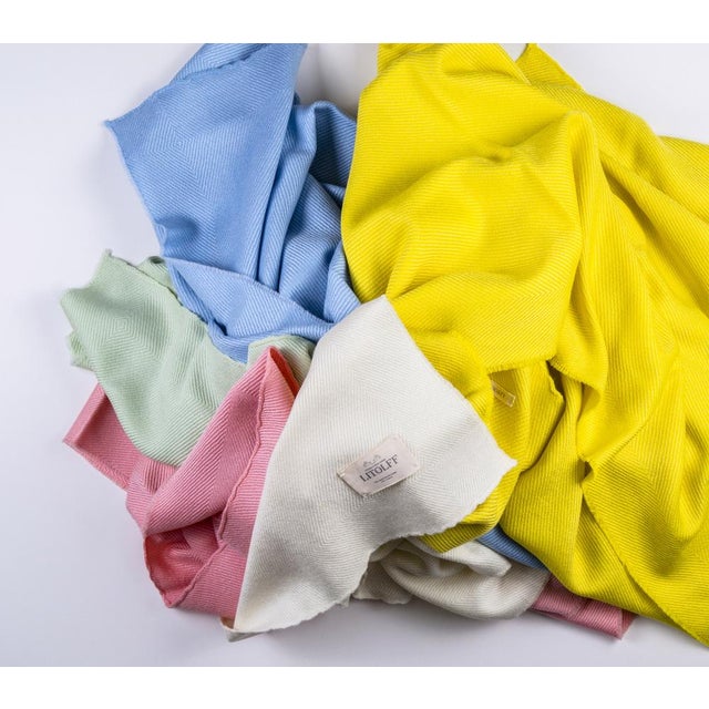 Early 21st Century Handwoven Blanket in Off White by Litolff, Germany For Sale - Image 5 of 16