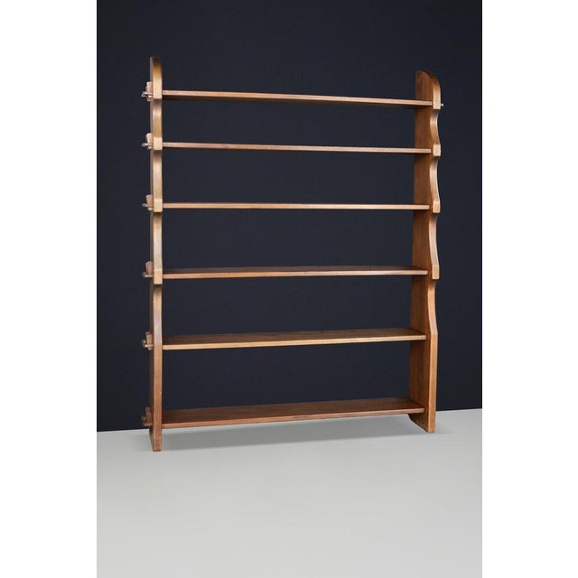 Handcrafted Wood Alpine Bookcase with Wedge Joinery, 1950s For Sale - Image 15 of 18