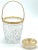 Metal Christofle Neocalssical Cut Crystal Gold Washed Swing -Handled Ice Bucket For Sale - Image 7 of 11
