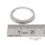 14k 585 Solid White Gold Side Engraving Milgrain Natural Diamond Band Ring, Size 6 For Sale - Image 11 of 13