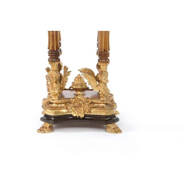 Gilt Bronze Mounted / Fruitwood Pedestal Table For Sale - Image 10 of 13