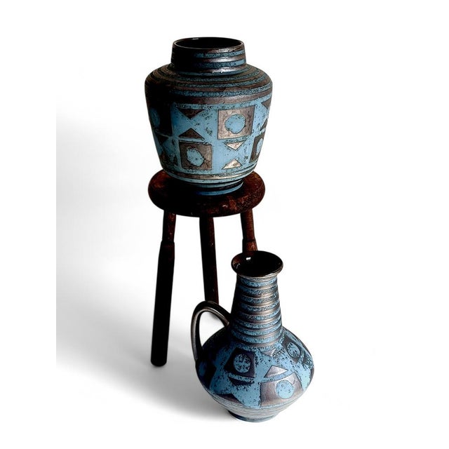 Mid-Century Ceramic Vases by Carstens Tonnieshöf for Carstens Tönnieshof, West Germany, 1960s, Set of 2 For Sale - Image 11 of 18