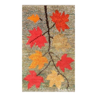 Nazmiyal Collection Vintage Fall Foliage Swedish Shag Rya Rug For Sale