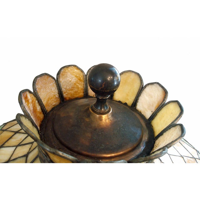 Early 1900's Williamson Leaded Glass Table Lamp For Sale - Image 9 of 9