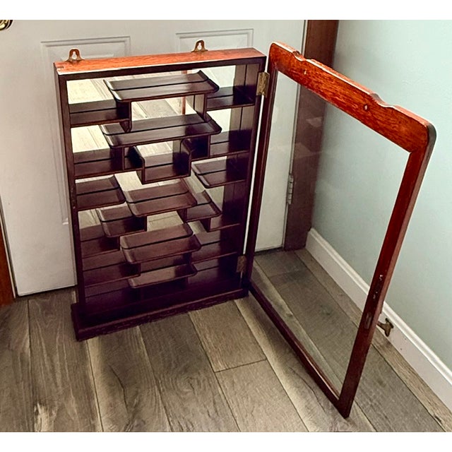 Chinese hand-crafted solid rosewood Oriental wall curio. You won’t believe your eyes. Deep, rich wood grains. Beveled...