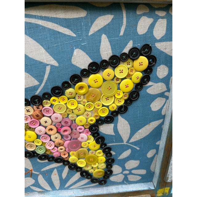 Mary Teeter Maine Self Taught Artist Button Art of Fish For Sale In Philadelphia - Image 6 of 10