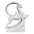 Mid 20th Century Haeger Leaping Gazelle Textured Ceramic Figurine Statue 19” For Sale