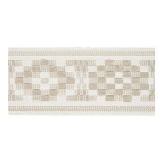 Schumacher Maidstone Tape in Linen For Sale