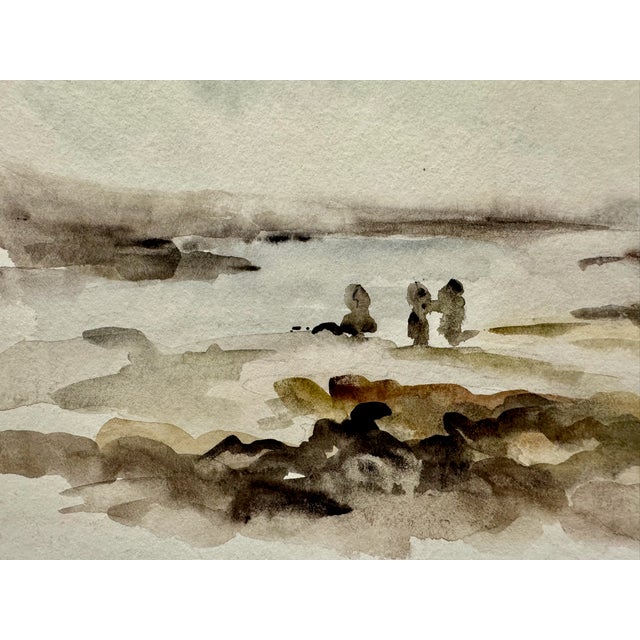 Original watercolor on paper by Henry Emil Salloch, also known as Heinz Emil Salloch, the German-born American artist and...