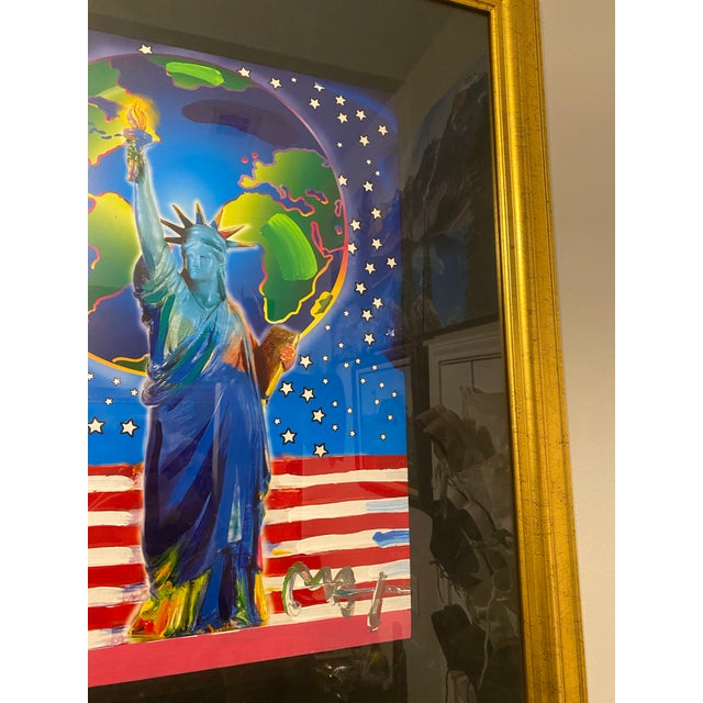 Peter Max Peace on Earth- Hand Signed - Mixed Media With Hand Embellishments For Sale In Dallas - Image 6 of 7