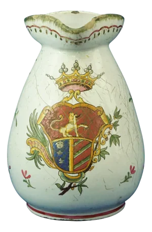 Antique French Ceramic Jug by Veuve Perrin, 1700s