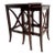 Pair of Mahogany Nesting Tables With Curved X-Form Base, Transitional Style For Sale